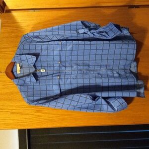 Womens Michael Kors blouse long sleeve zip up shirt 30 long 24 armpit lightweigh